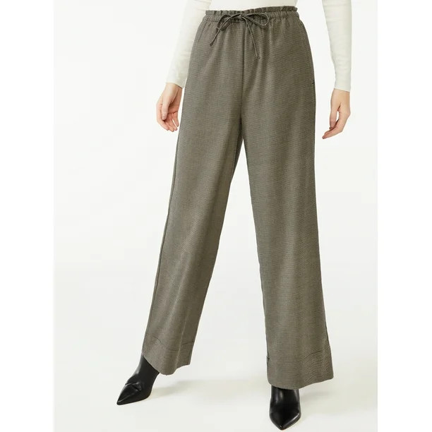 Free Assembly Women's Wide-Leg Pull-On Pants - Walmart.com | Walmart (US)