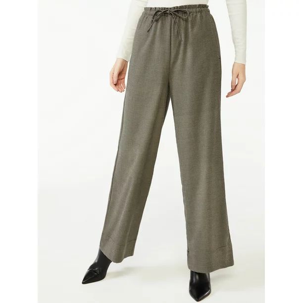 Free Assembly Women's Wide-Leg Pull-On Pants - Walmart.com | Walmart (US)