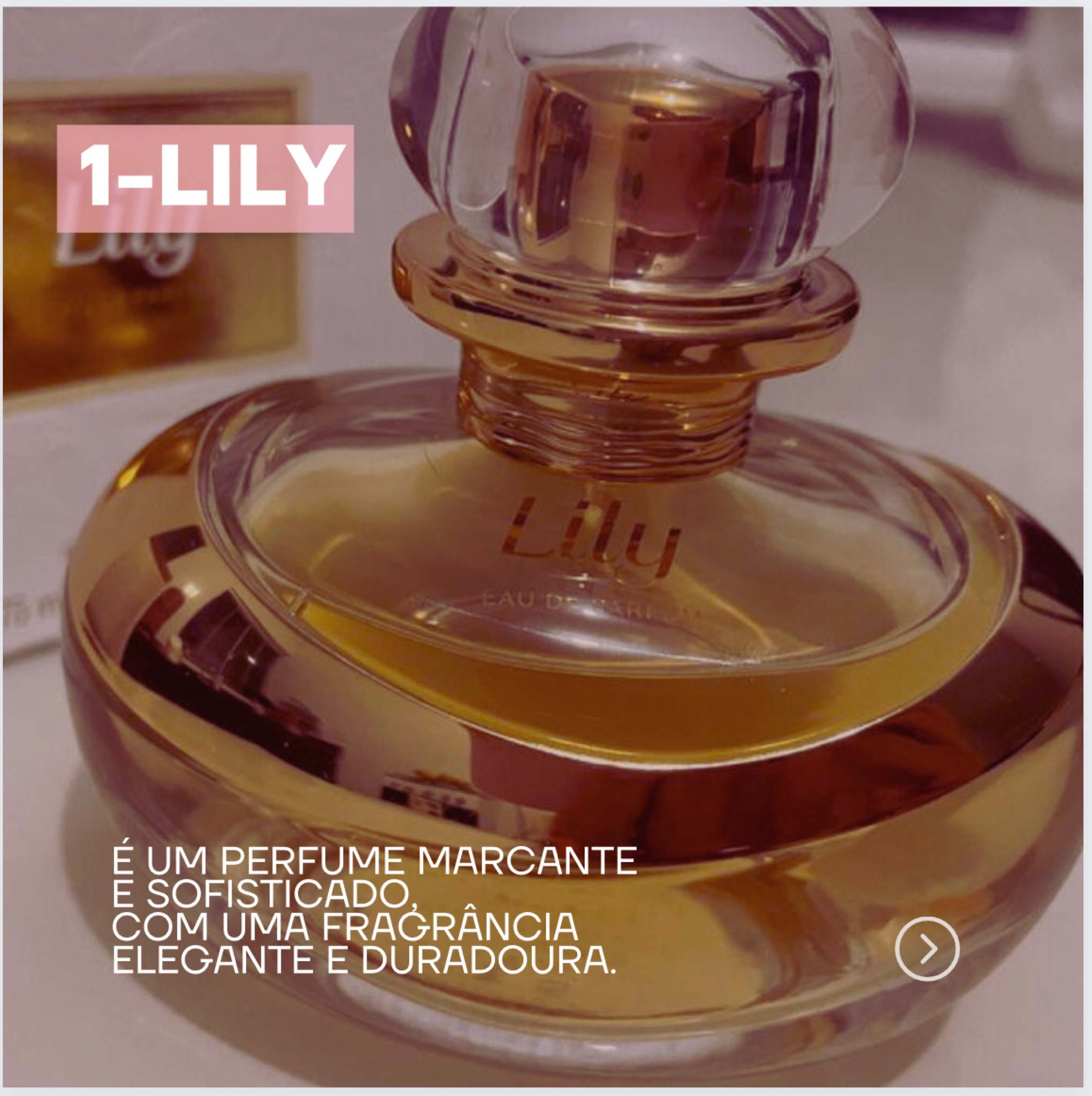 1- opção de presentes do dia dos namorados para elas.🫶🏻🎁

Lily com sua fragrância duradoura e muita sofisticação .

#LTKstyletip #LTKbrasil