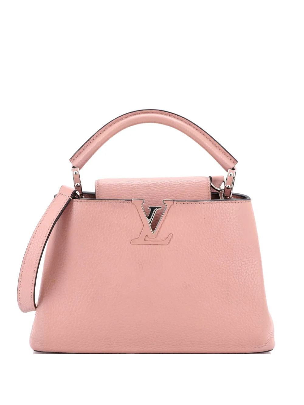 Louis Vuitton Pre-Owned Capucines Bag Leather BB satchel - Pink | Farfetch Global