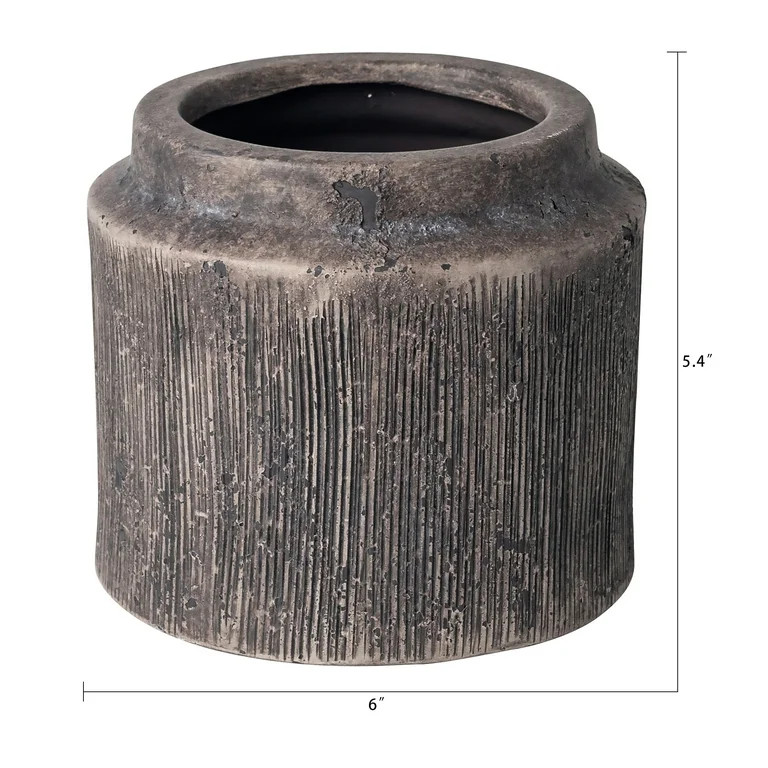 Better Homes & Gardens Pottery 6" Alexander Ceramic Planter, Brown | Walmart (US)