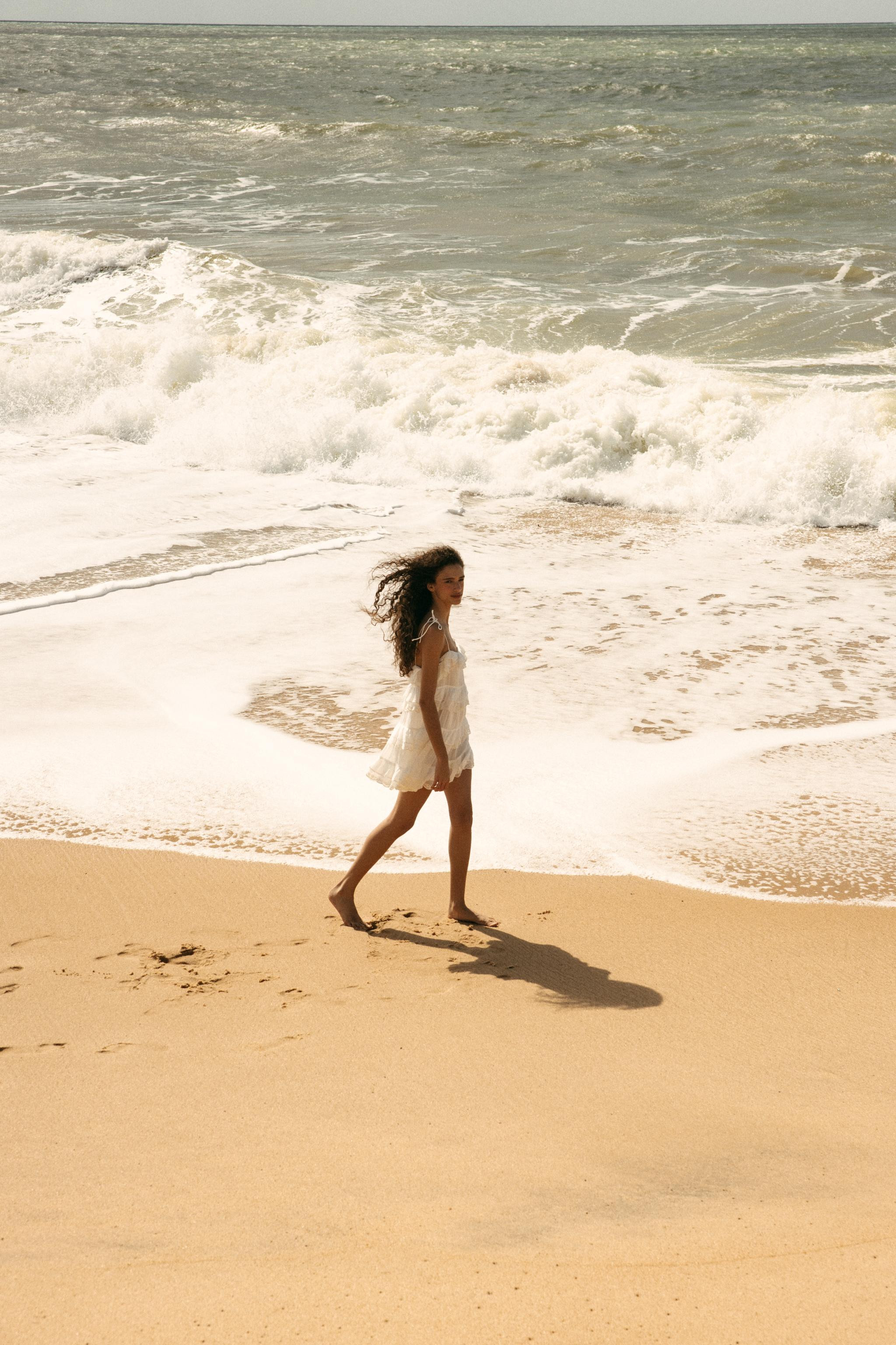 RUFFLED EMBROIDERED SHORT DRESS | Zara US