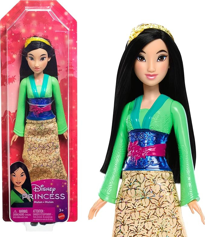 Mattel Disney Princess Mulan Doll in Sparkling Fashion with Removable Skirt, Headband and Shoes, ... | Amazon (CA)