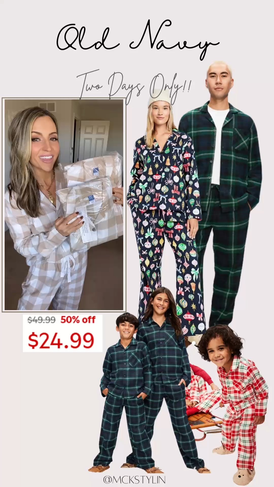HUGE sale alert!!! 50% off holidays pajama sets for the whole family! Wearing size small 

#LTKCyberWeek #LTKHoliday #LTKSaleAlert