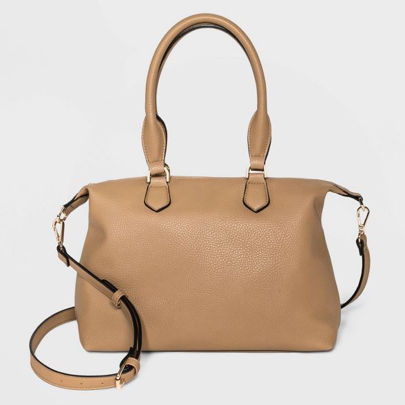 Soft Mid Size Zip Closure Satchel Handbag - A New Day™ | Target