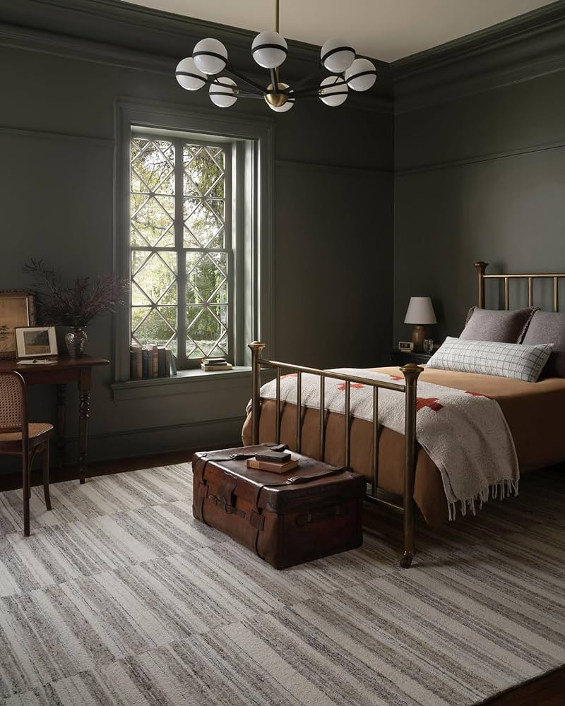 Loloi Magnolia Home by Joanna Gaines Rae Collection RAE-02 Stone/Ivory 8'-6" x 11'-6" Area Rug | Amazon (US)