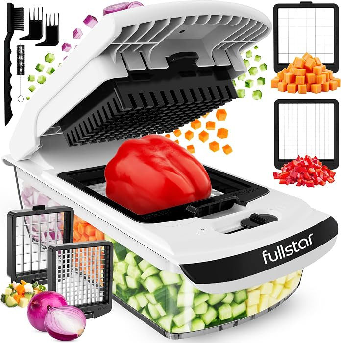 Fullstar Pro Original Vegetable Chopper - Chopper and Spiralizer - Food Chopper with Container, F... | Amazon (US)