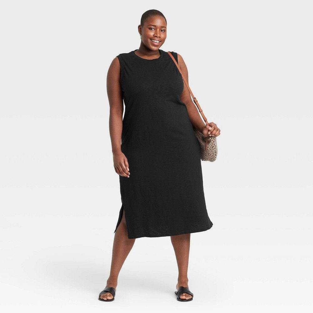 Women's Plus Size Sleeveless Dress - Universal Thread Black 4X | Target