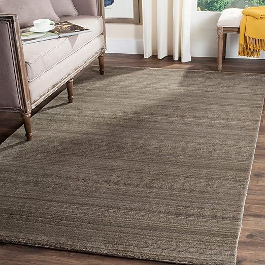 SAFAVIEH Himalaya Collection Area Rug - 9' x 12', Pewter, Handmade Wool, Ideal for High Traffic A... | Amazon (US)