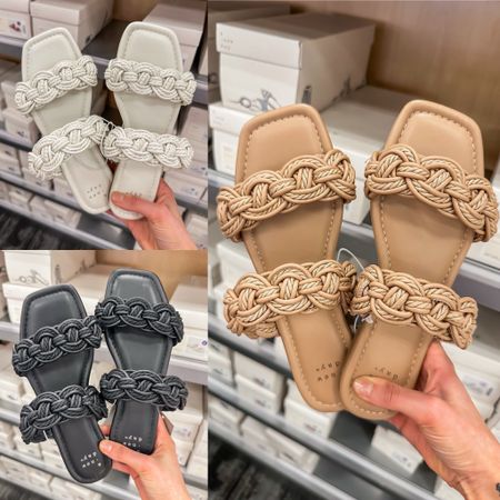 Woven sandals from Target 

Spring sandals // slide sandals // pearl embellished sandals // raffia sandals // black braided sandals 

#LTKSeasonal #LTKshoecrush #LTKstyletip