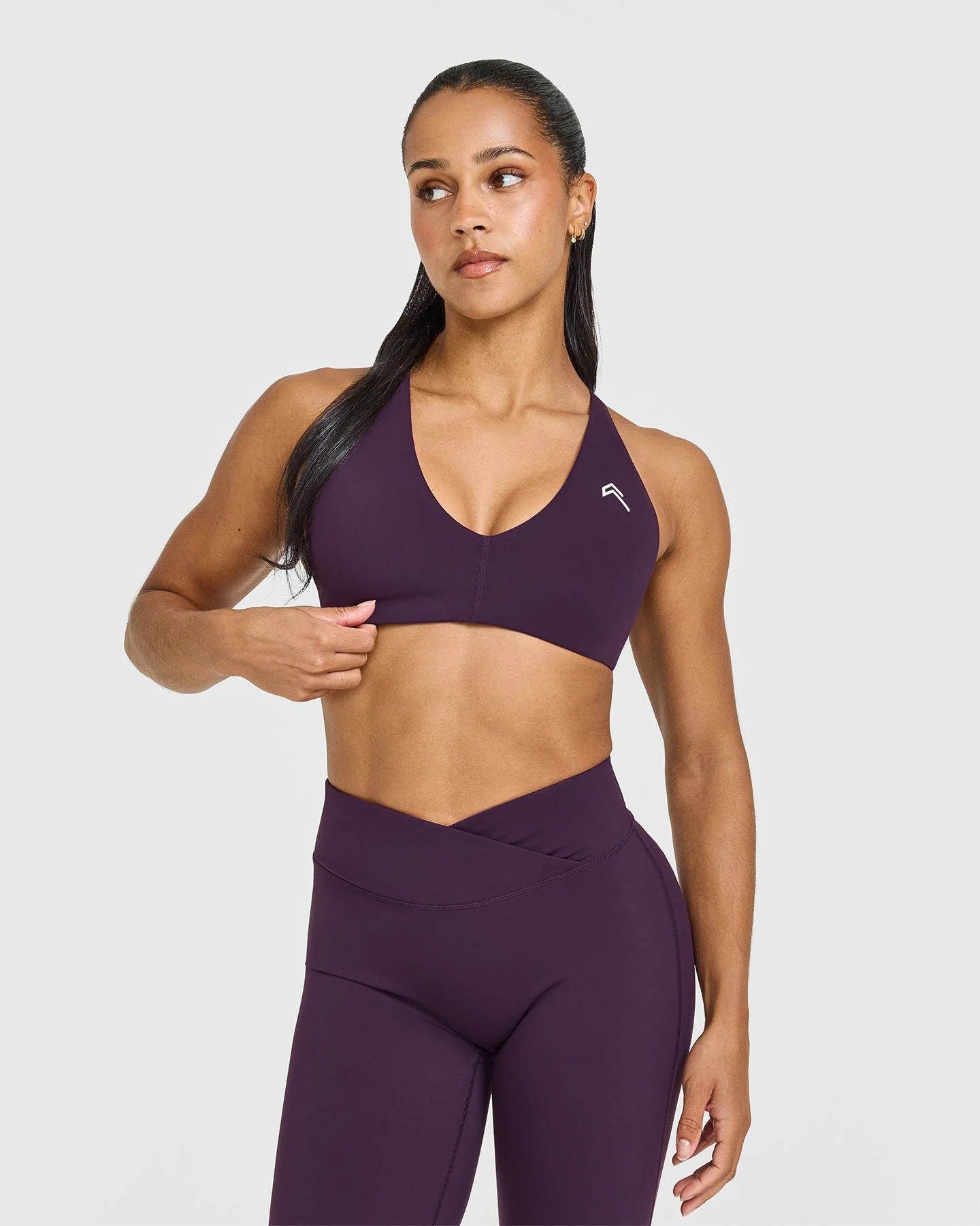 UnifiedMove\u2122 Micro Bralette White Logo 
 Blackberry Purple | Oner Active (UK / US)