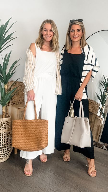 These Amazon sets are so good, petite friendly and have been a favorite of ours for a few years now! I’m 5’3 and 145lbs in a size M and Nikki (in the black) is 5’2 and 125lbs in a size S. These look great in flats and heels! 

I’m in a medium linen shirt and she’s in a small sweater  

#LTKFindsUnder50 #LTKStyleTip #LTKSaleAlert