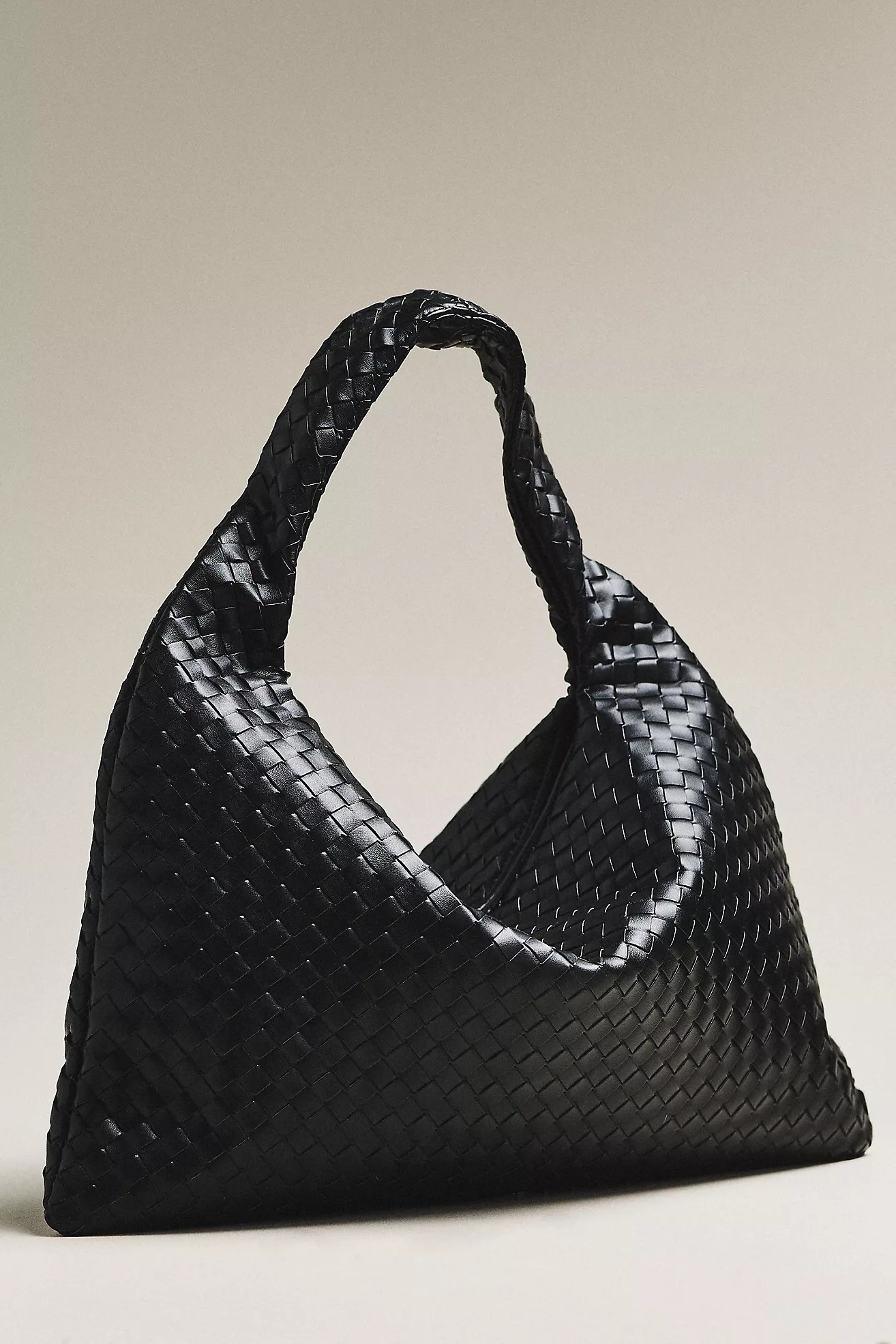 Woven Faux Leather Oversized Slouchy Tote | Anthropologie (US)