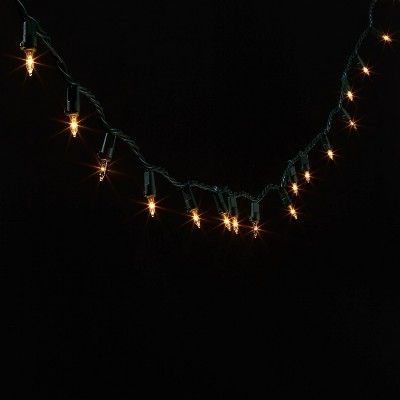 100ct Incandescent Smooth Twinkling Mini String Lights Clear with Green Wire - Wondershop&#8482; | Target