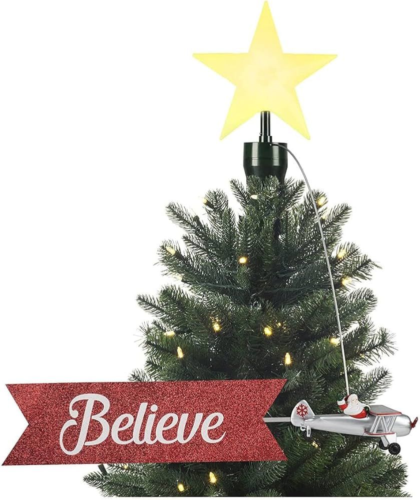 Mr. Christmas NC Santa's Biplane Tree Topper, One Size, Oz-864 | Amazon (US)