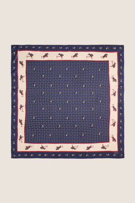 Navy Equestrian Large Scarf | Tuckernuck (US)