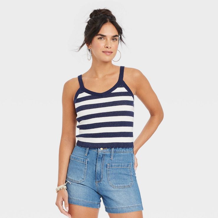 Women's Sweater Tank Top - Universal Thread™ Striped | Target