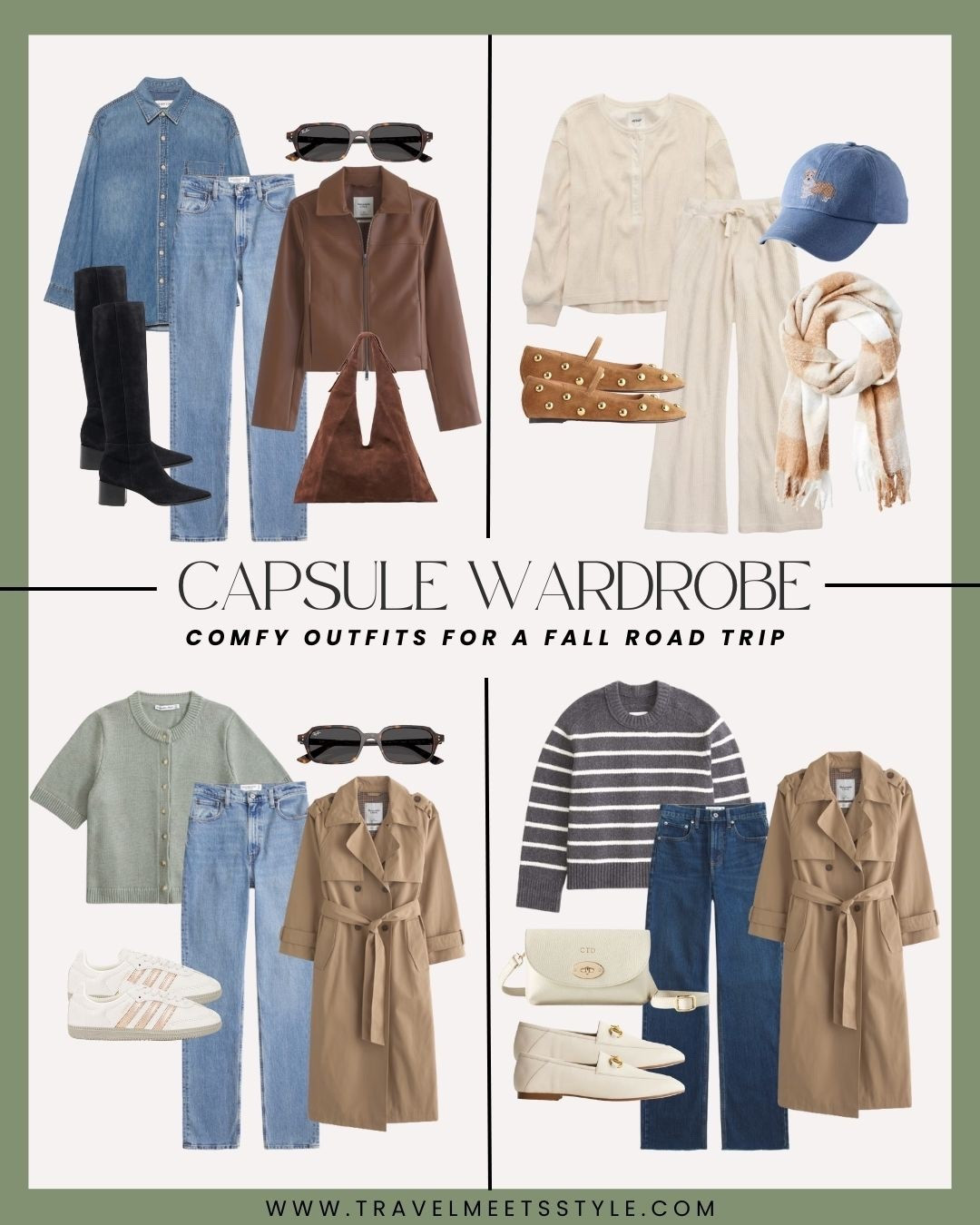 On the blog >> How to create the ultimate fall travel capsule wardrobe, including comfy fall outfit ideas for a fall road trip. Head to Travelmeetsstyle.com to read the full post! 

Fall outfits, fall capsule wardrobe, travel outfits 

#LTKStyleTip #LTKFindsUnder100 #LTKTravel
