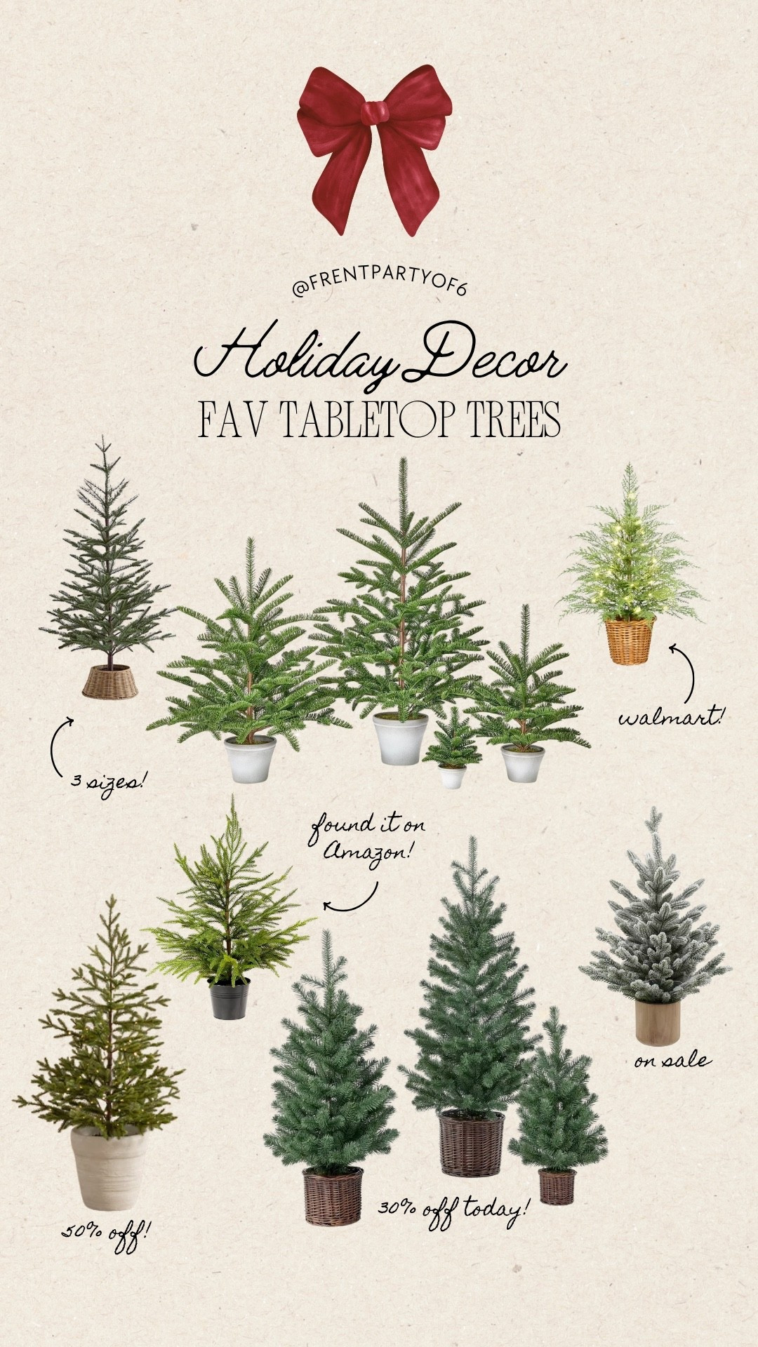 Rounded up my fav tabletop trees! I have a couple of the ones in the middle! If you don’t like the planters, I’m linking the basket I have for a few or my trees (in the small size)  

#LTKSaleAlert #LTKHome #LTKHoliday