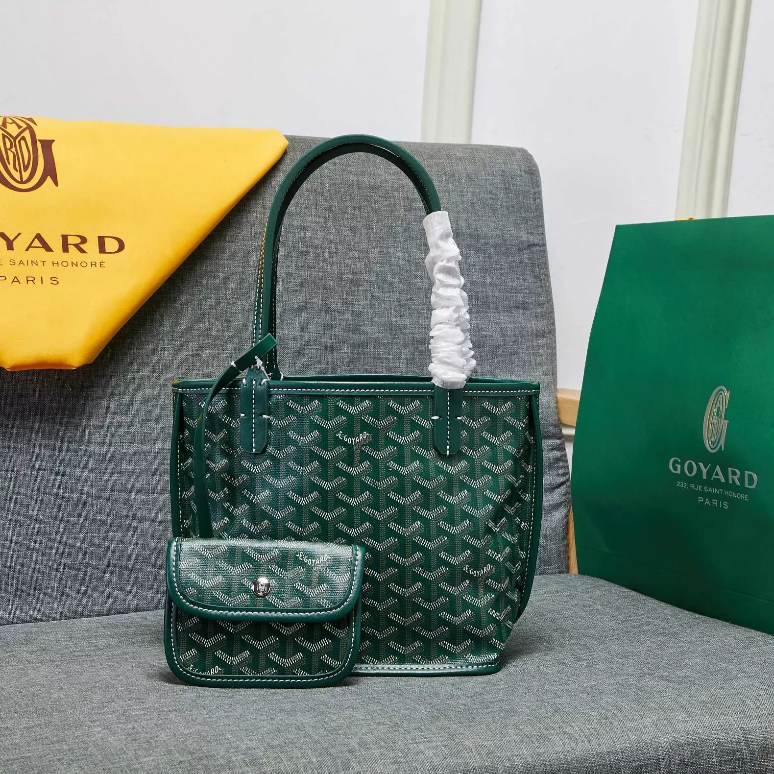 Goyard Saigon Structure Mini Bag Green for Women