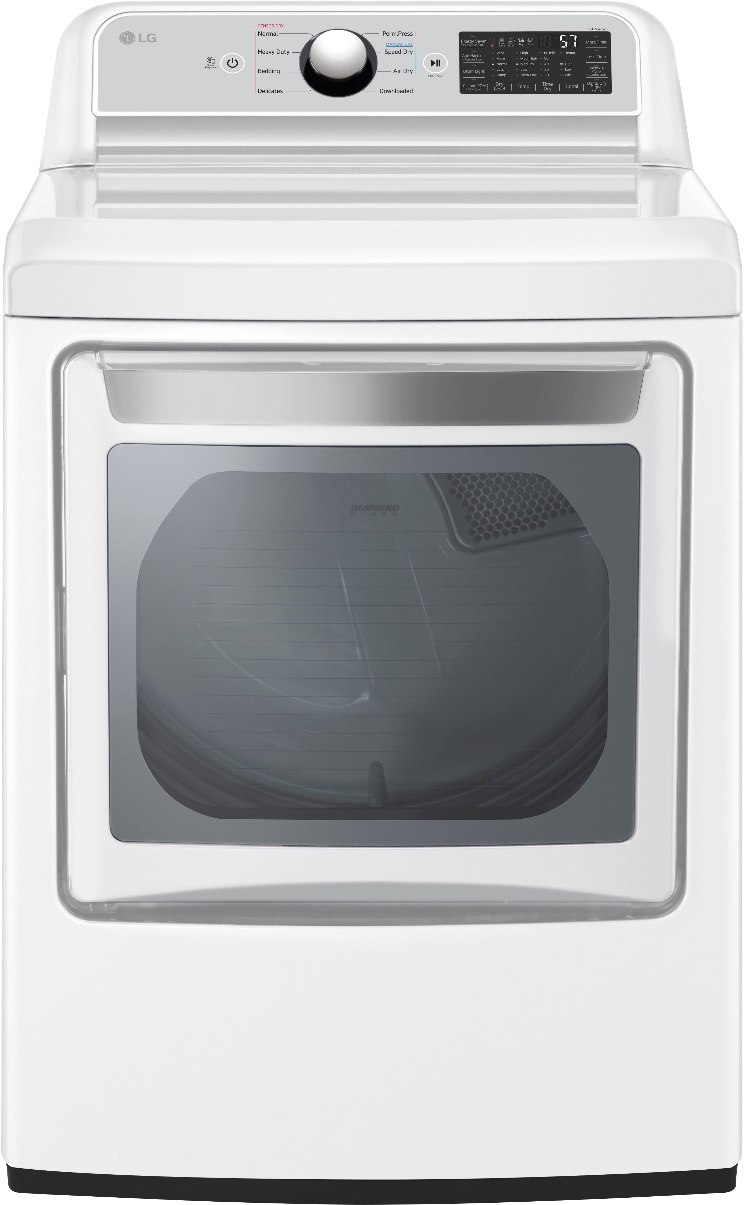 LG 7.3 Cu. Ft. Smart Electric Dryer with EasyLoad Door White DLE7400WE - Best Buy | Best Buy U.S.