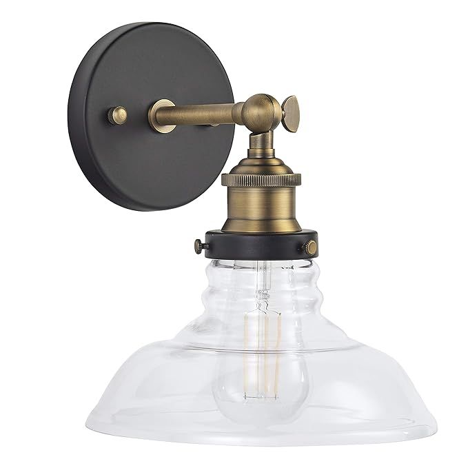 Lucera LED Industrial Wall Sconce - Antique Brass Light Fixture - Linea di Liara LL-WL431-AB | Amazon (US)
