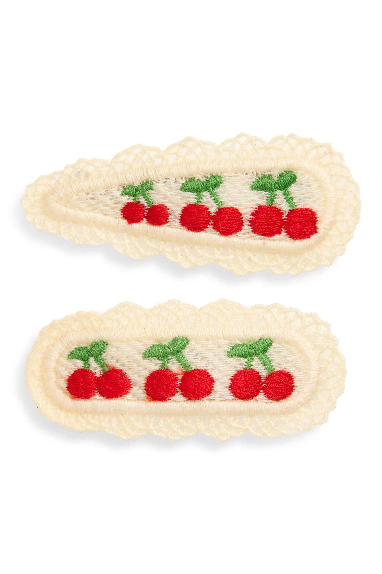Kids' 2-Pack Knit Cherry Hair Clips (Women) | Nordstrom | Nordstrom