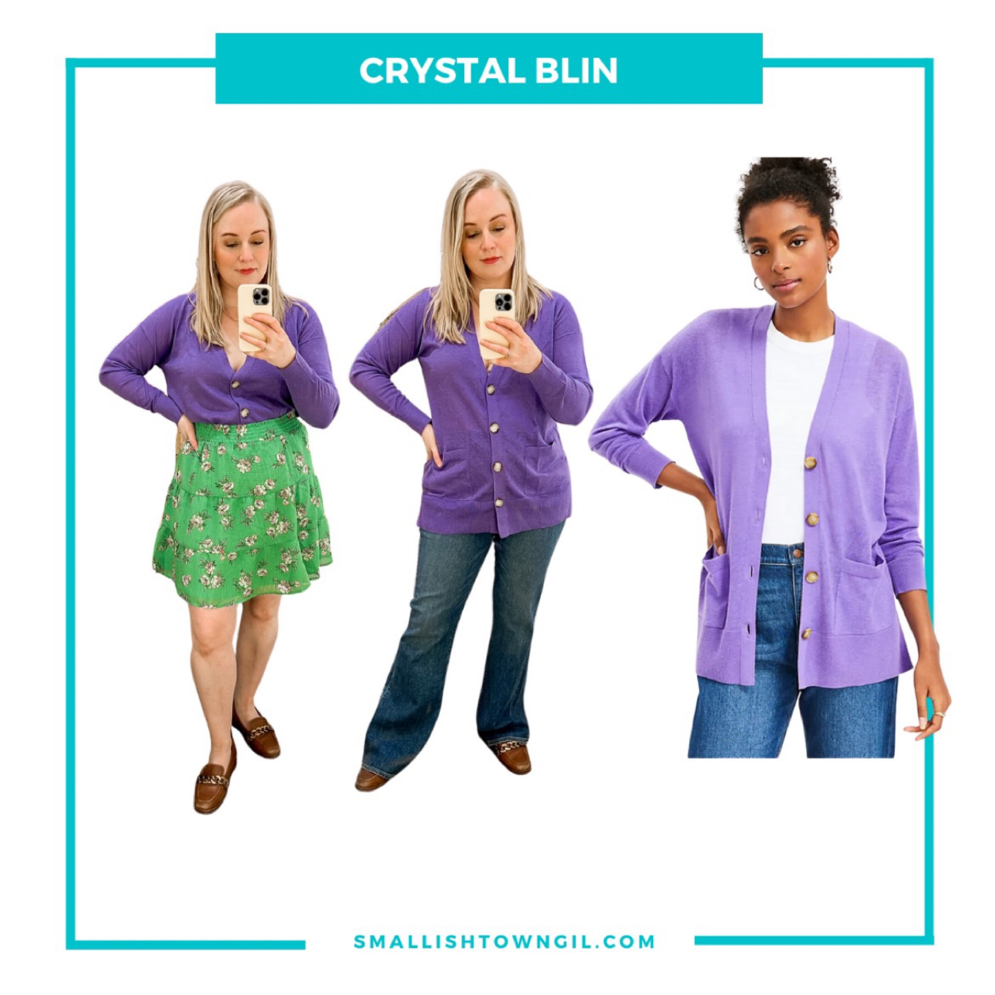 This shade of purple is so beautiful and can be had to find. The cardigan is super lightweight. I decided to size down one from the pictures as it is a bit oversized. #hocspring 