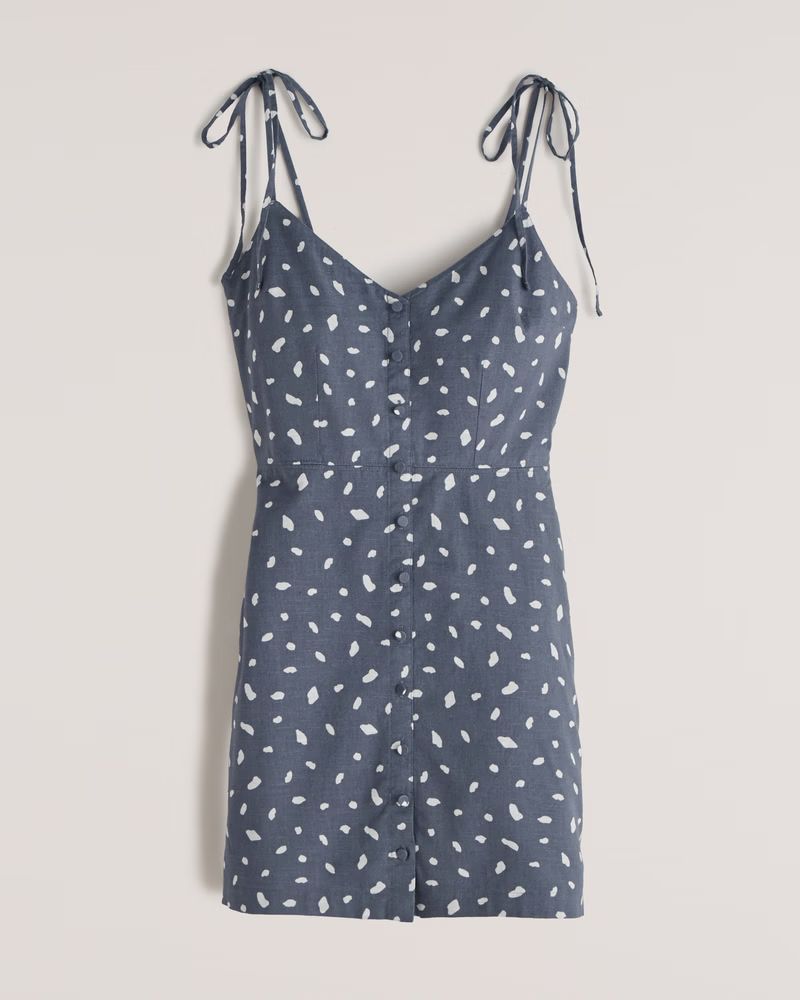 Tie-Strap Mini Dress | Abercrombie & Fitch (US)