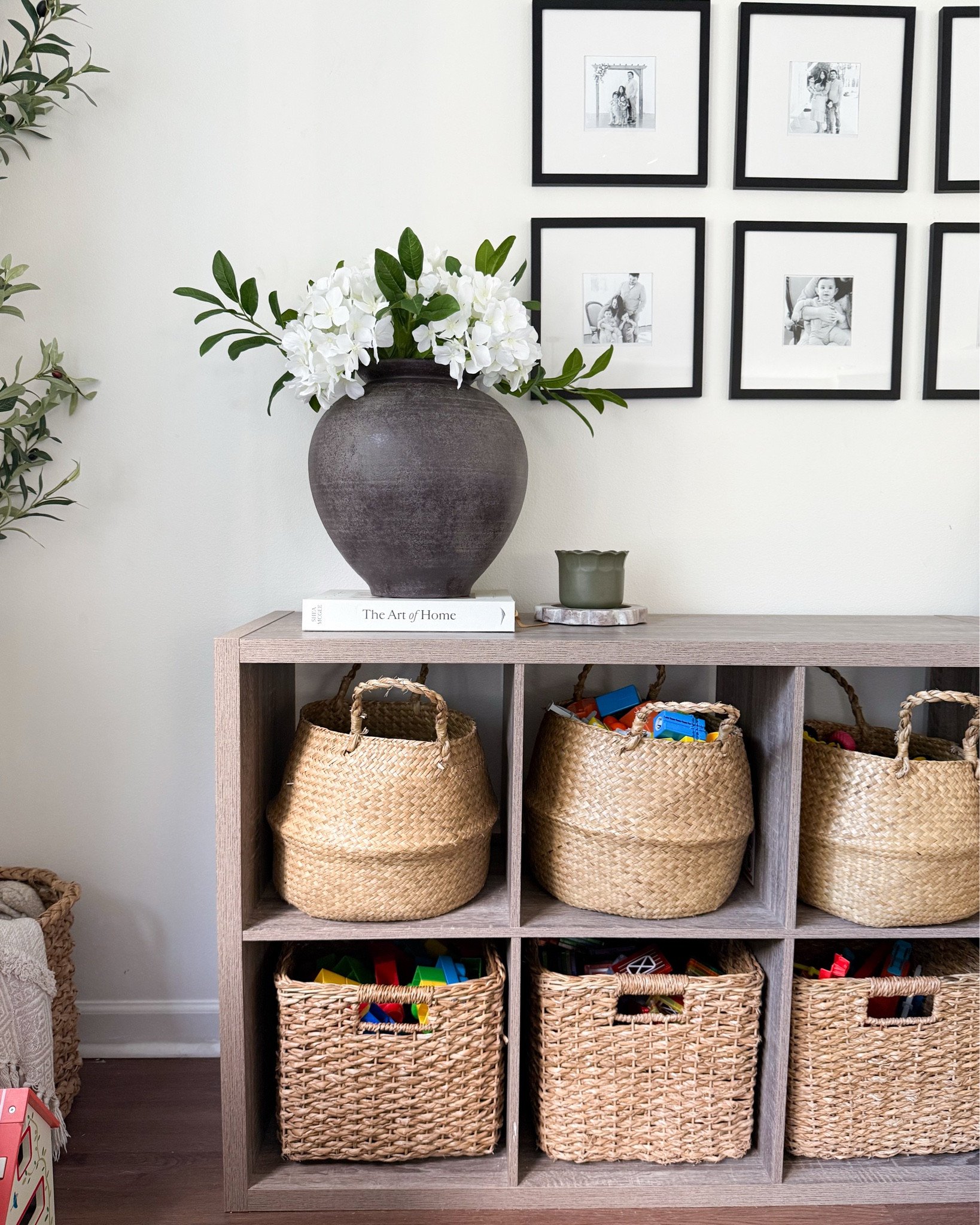Toy storage ideas! Hydrangeas arrangement in my favorite vase. 

#LTKSeasonal #LTKHome #LTKSaleAlert
