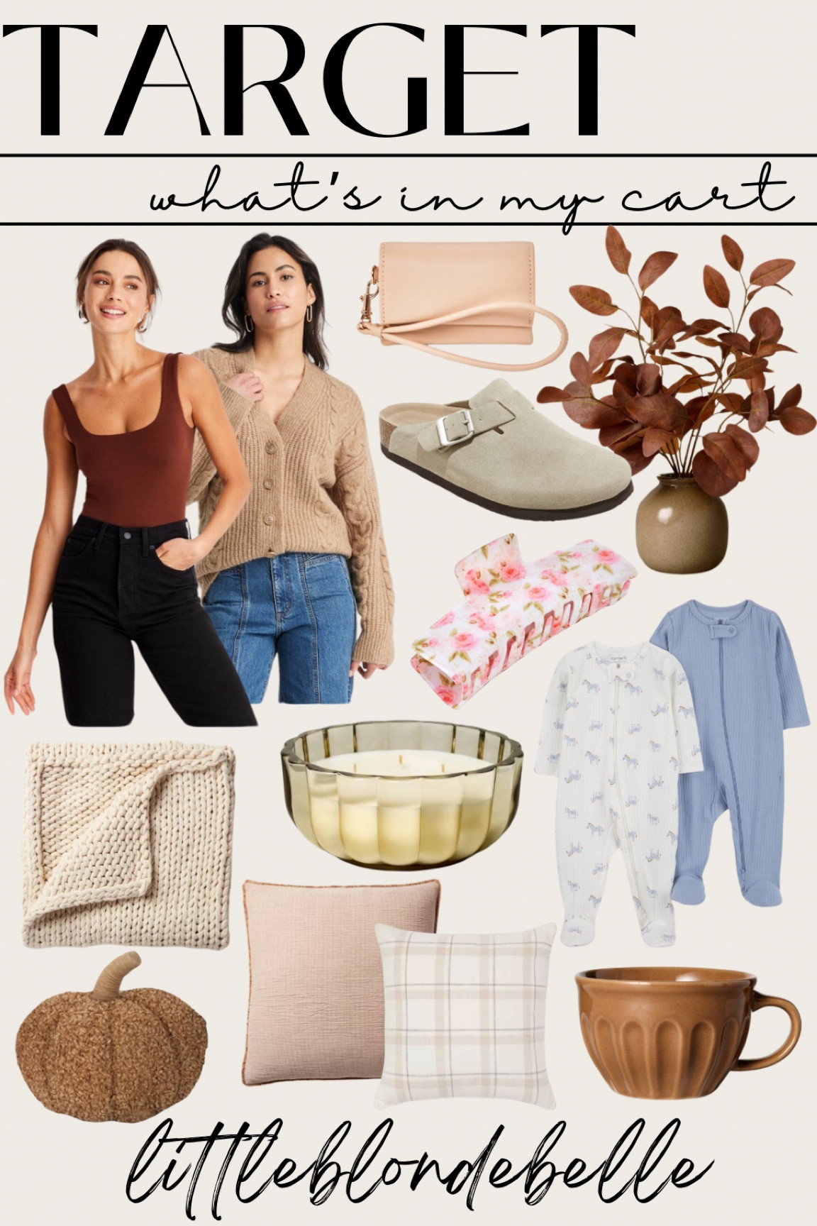 What’s in my Target cart 🛒🤎🍁🍂

Fall outfit, Target fashion, Target home decor, fall home decor, fall candle, blanket, baby boy clothes, throw pillows, hair clip, wristlet, clogs, bodysuit, cardigan 

#LTKSeasonal #LTKFindsUnder50 #LTKHome