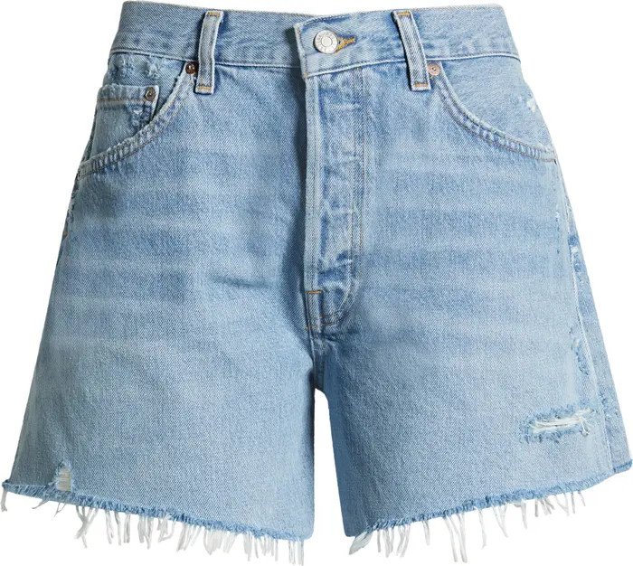 AGOLDE Parker Long High Waist Cutoff Denim Shorts | Nordstrom | Nordstrom