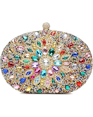 Women's Evening Bags Sparkly Rhinestone Clutch Purses Luxury Handbags | Amazon (US)
