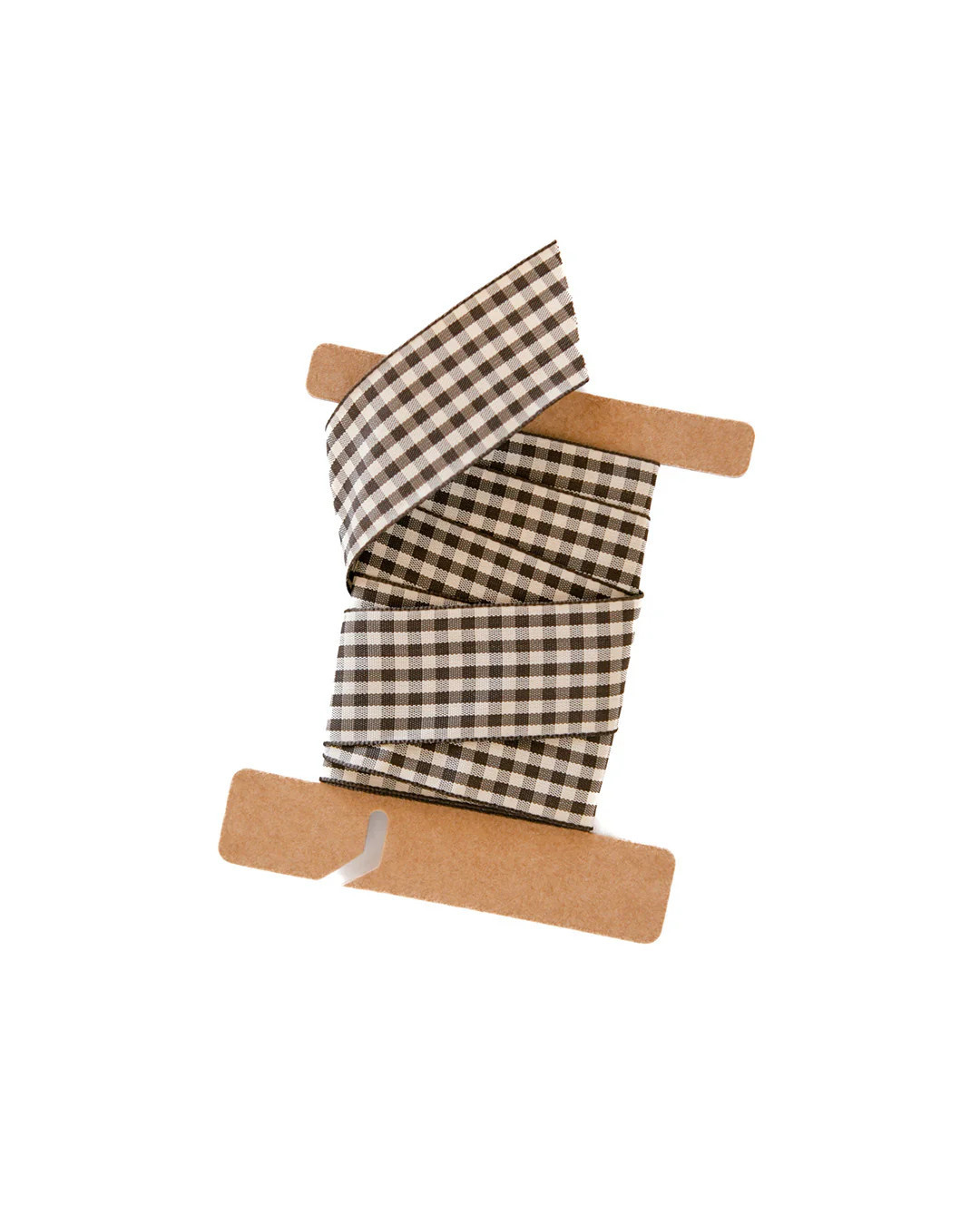 Brown Gingham Ribbon - 5yd | Elements by Remedy