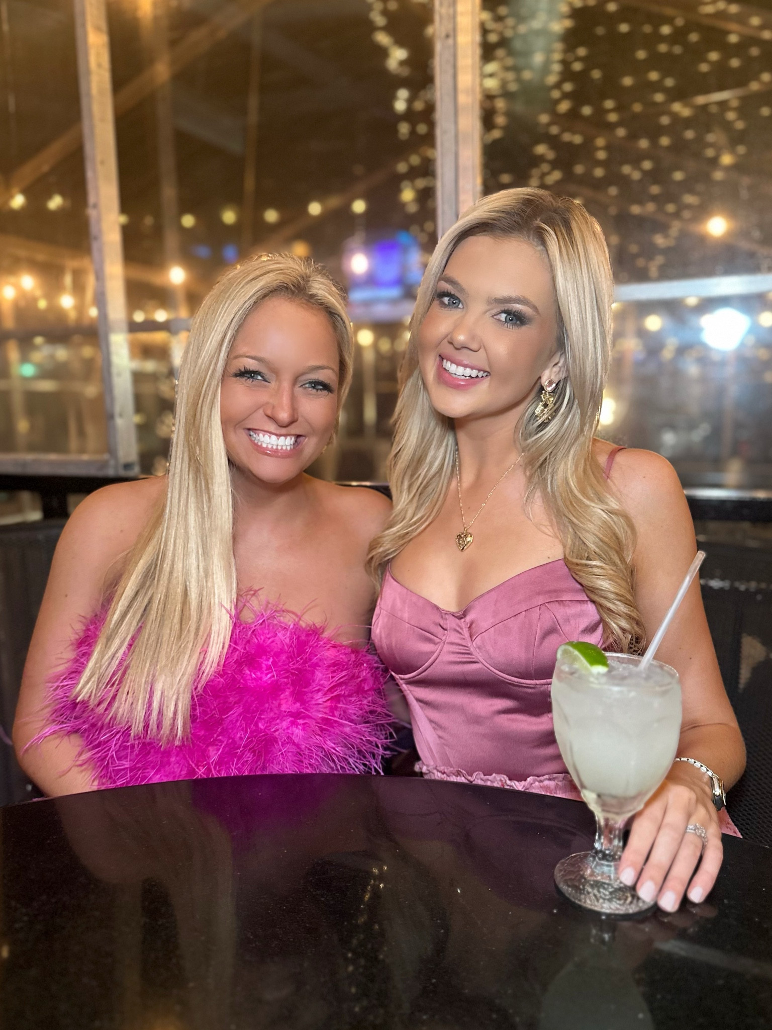 Pink tops + our new LoveShackFancy x Kendra Scott jewels 🎀✨🩷
_
Pink feather top, mauve bodysuit, birthday dinner outfit, fancy top, GNO outfit, Barbie, pink shirt, outfit ideas, bow earrings, bow necklace 

#LTKstyletip
