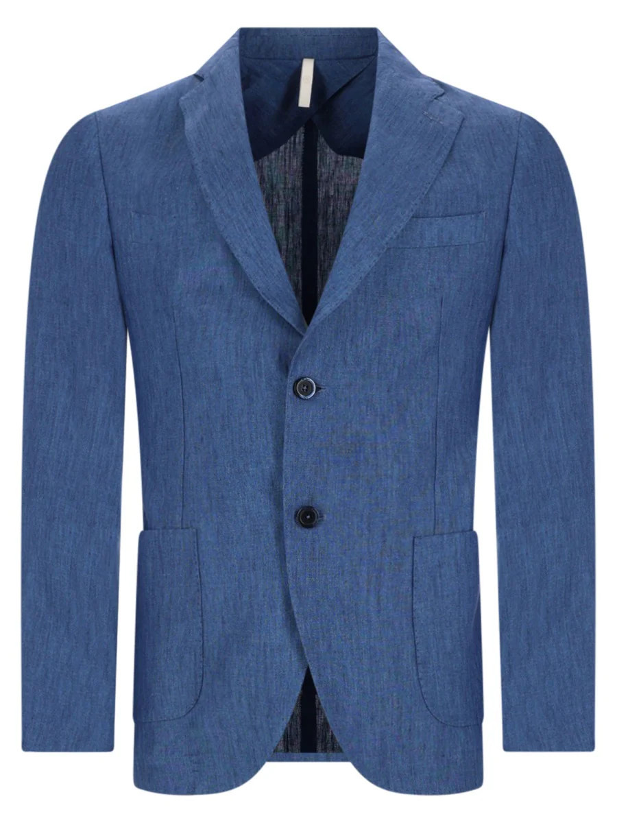 Linen Single-Breasted Tailored Blazer | Shop Simon