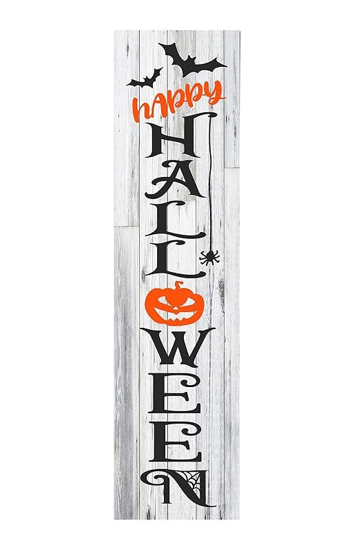 24 Inch (2 Foot Tall) Happy Halloween Vertical Wood Print Sign | Amazon (US)