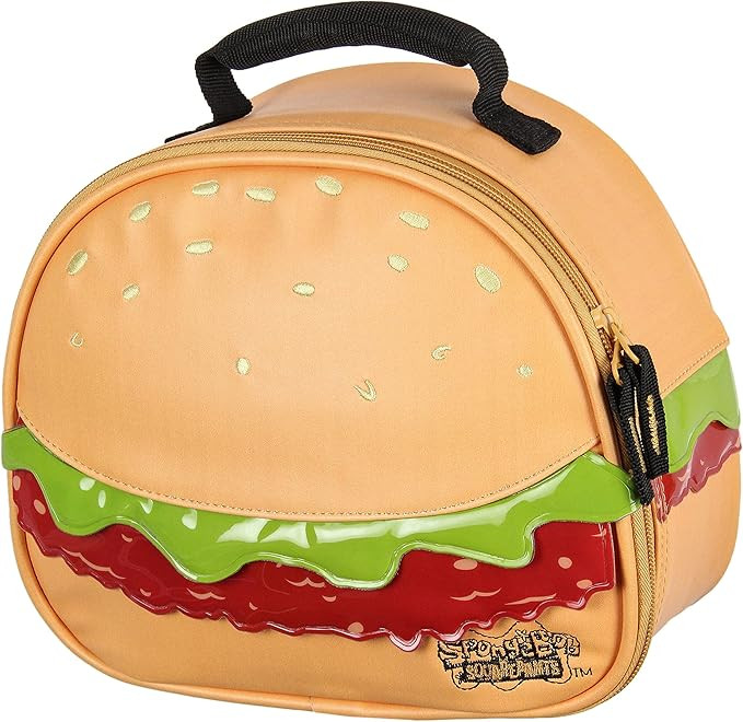 INTIMO Nickelodeon SpongeBob SquarePants Krabby Patty Single Compartment Lunch Box Bag | Amazon (US)