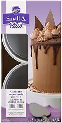 Wilton Small and Tall Aluminum Cake Pans, 2-Piece - Layer Cake Pan Set | Amazon (US)