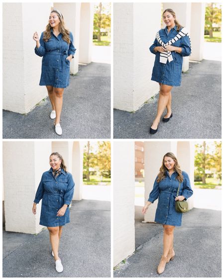 Denim dresses, 4 ways! Sharing the way I styled this denim dress for 4 ways. Perfect for fall style! 

#LTKmidsize #LTKstyletip #LTKSeasonal