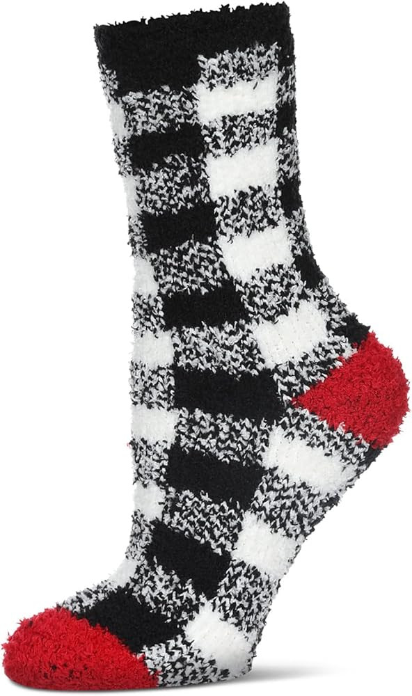 MeMoi Women's Classic Buffalo Plaid Cozy Crew Socks | Amazon (US)