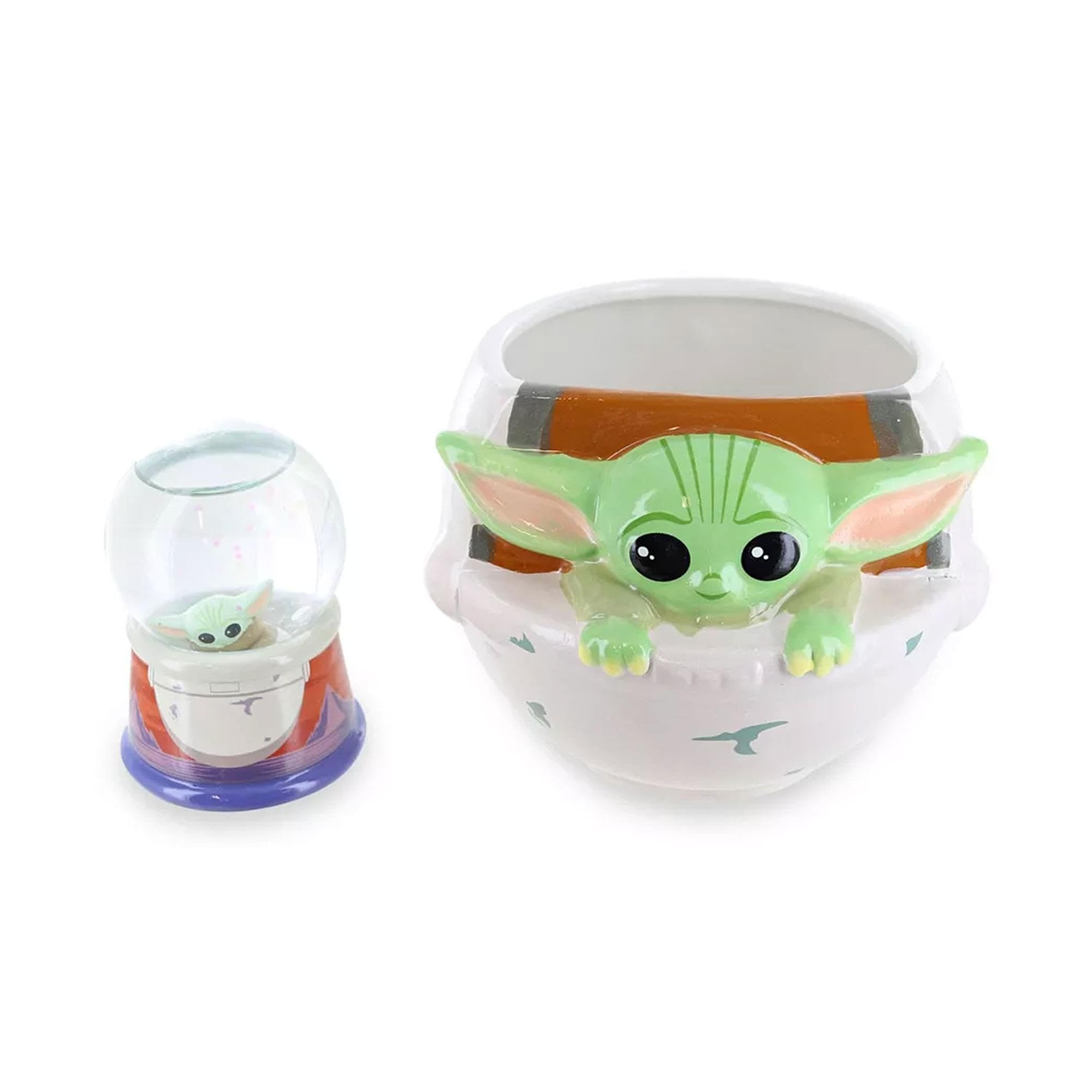 Star Wars: The Mandalorian Grogu 20-Ounce Sculpted Mug and 2-Inch Snow Globe Set | Amazon (US)