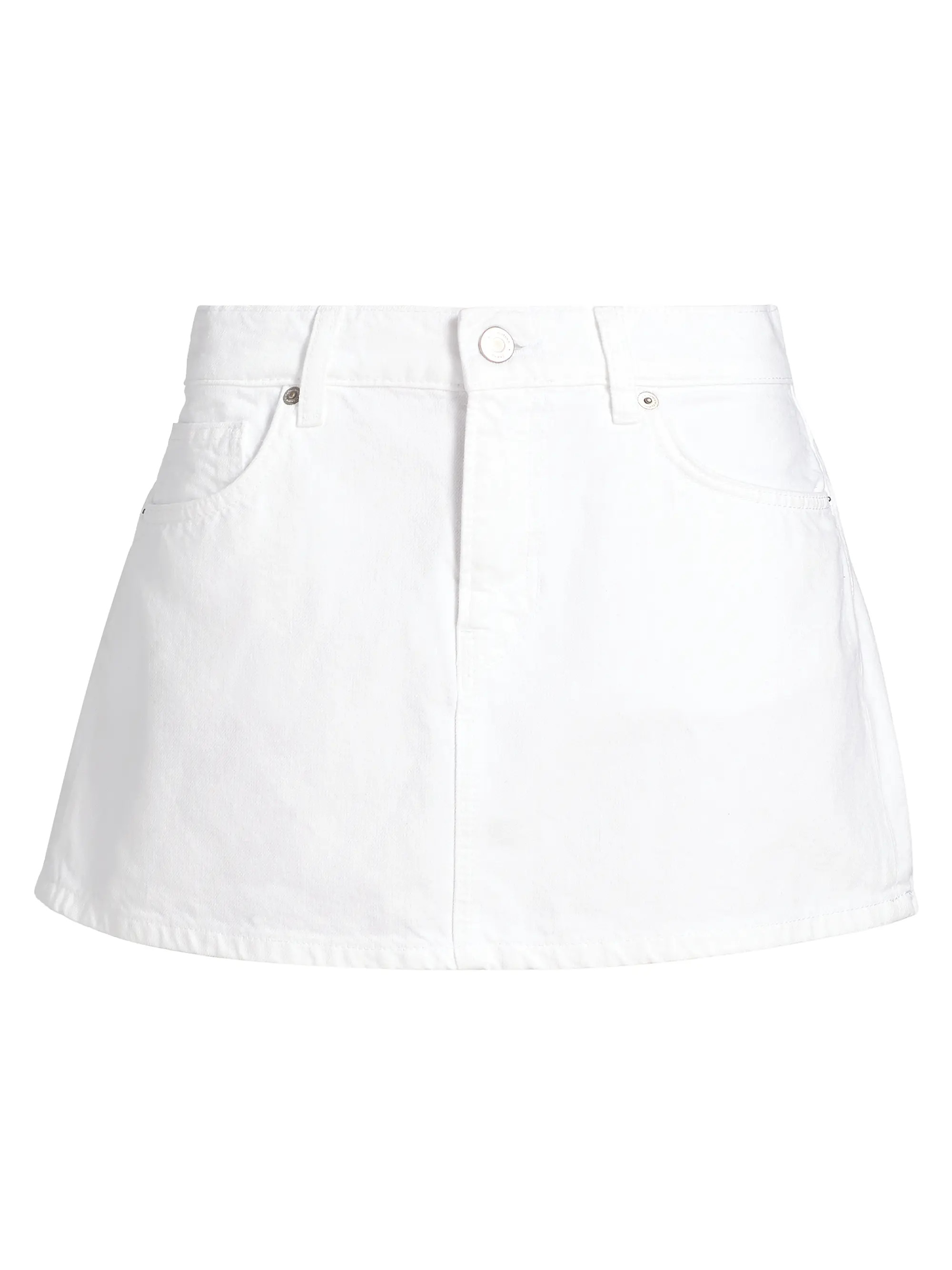Hazel Low-Rise Denim Miniskirt | Saks Fifth Avenue
