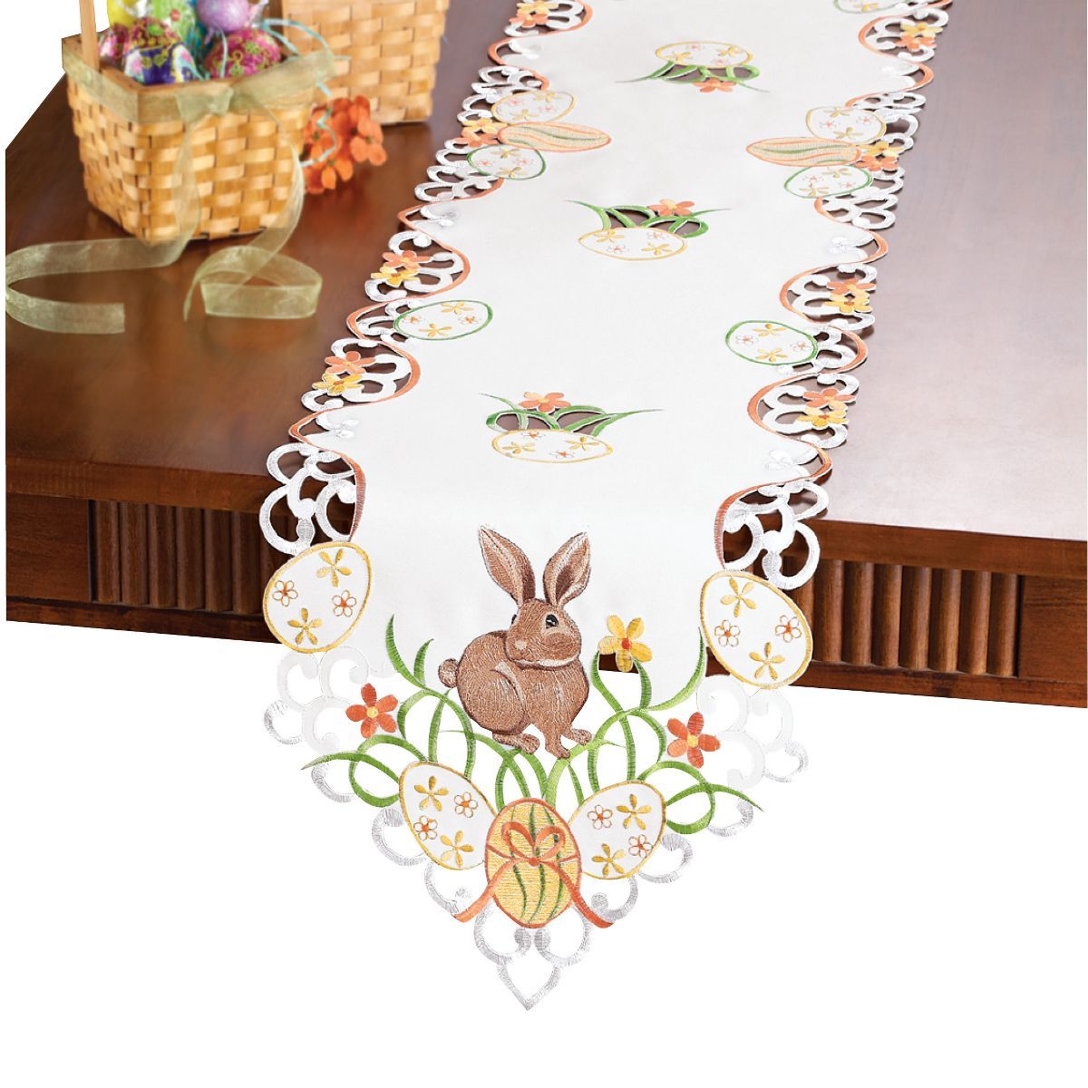 Collections Etc Easter Bunny and Eggs Table Linens | Target