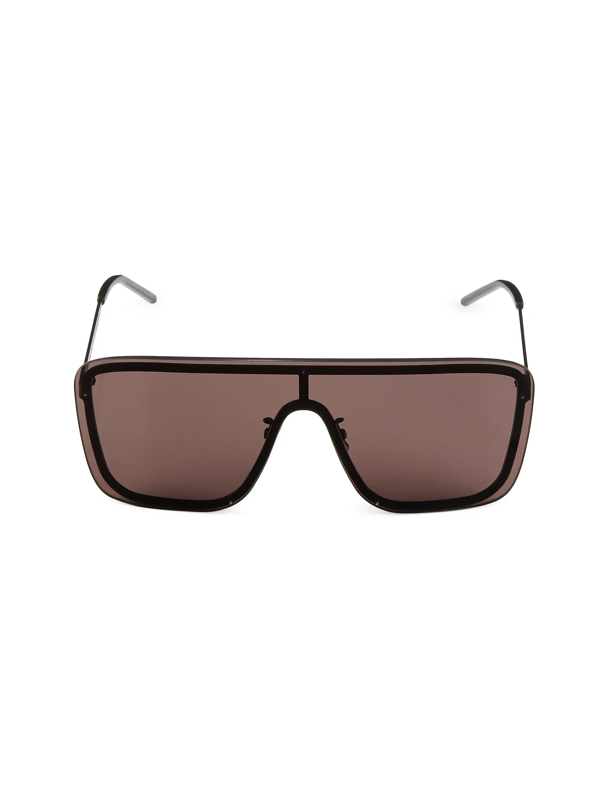 Shop Saint Laurent 99MM Mask Sunglasses | Saks Fifth Avenue | Saks Fifth Avenue