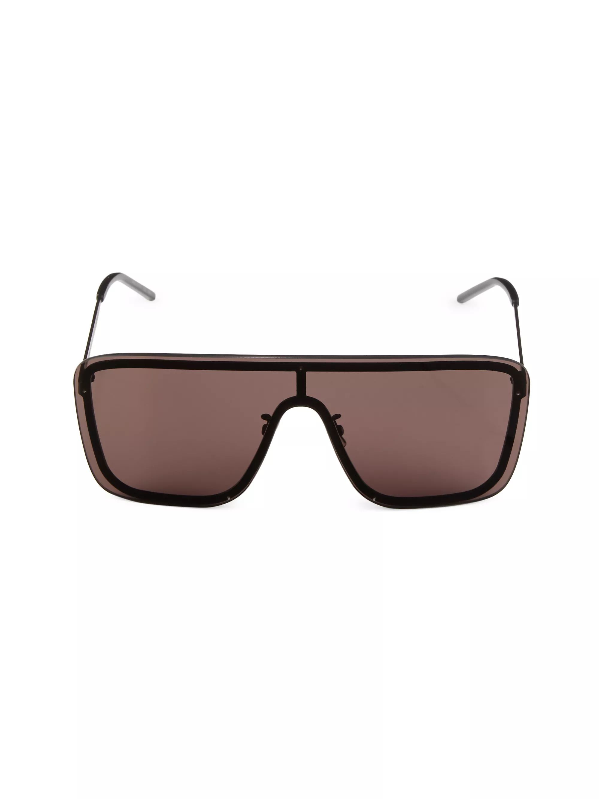 Shop Saint Laurent 99MM Mask Sunglasses | Saks Fifth Avenue | Saks Fifth Avenue