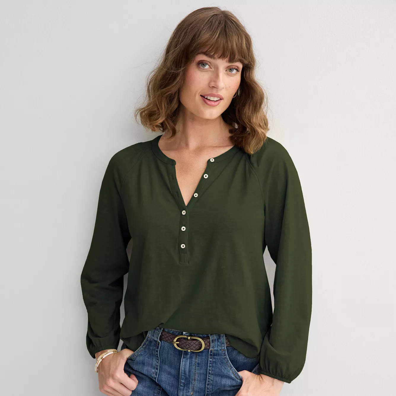 Women's Sonoma Goods For Life® Knit Peasant Blouse | Kohl's