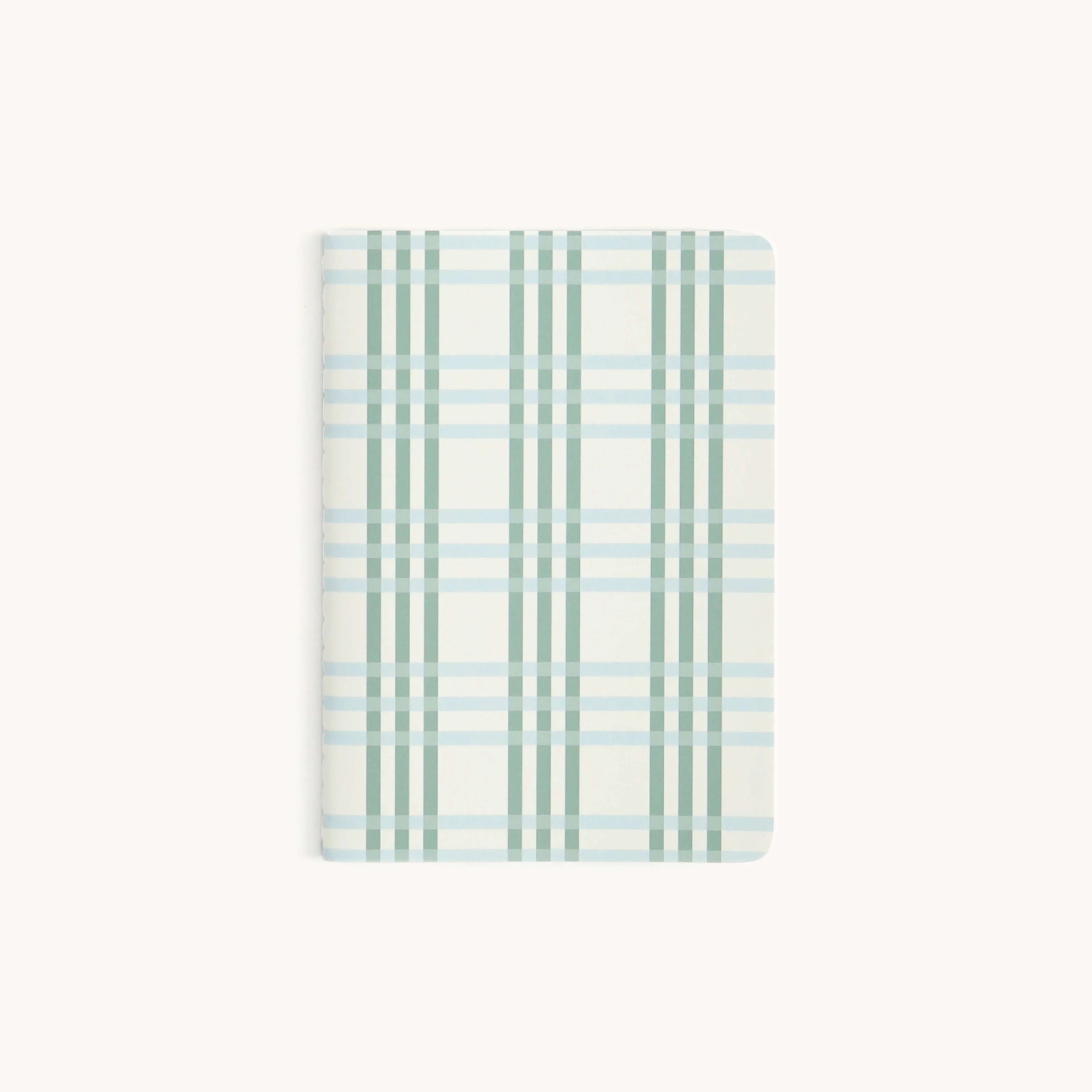 Mini Notebook, Pistachio Plaid | Simplified