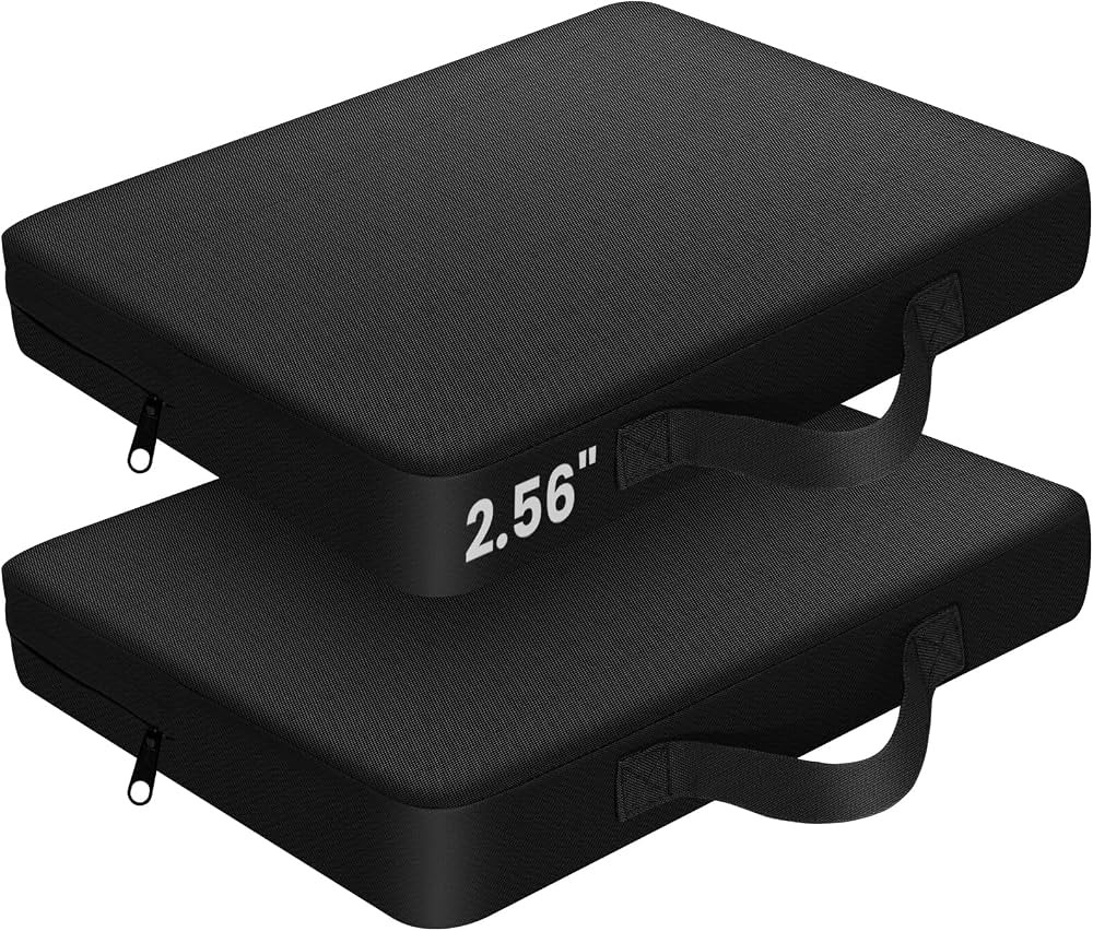 Stadium Seat Cushion 2 Pack, Extra Thick 2.56" Bleacher Cushion with Handle & Zipper Design, Wate... | Amazon (US)