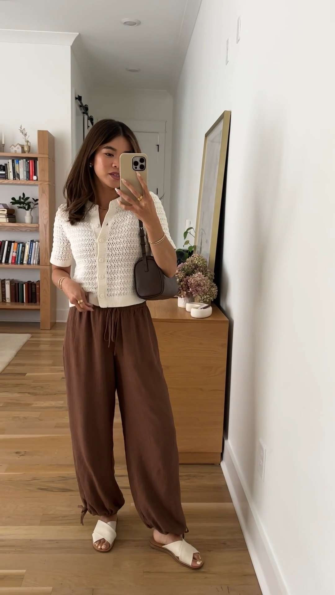 These @abercrombie balloon pants are petite friendly! I would recommend sizing down in them if you in in between sizes. 

Sizing info:
Abercrombie Convertible Crinkle Balloon Pull-On Pant - Size XXS Short in Brown 
Abercrombie Textural Short-Sleeve Crew Cardigan - Size XS in Cream 

petite fashion, get dressed with me, outfit inspiration, ootd, nashville outfit, Nashville influencer, petite style, vacation style, casual outfits, mom style, petite pants, spring outfits, spring outfit info, spring pants, spring outfit idea, spring top, spring sweater, spring shoes, balloon pants, petite comfy pants, abercrombie pants, summer sweater, 

 

#LTKSeasonal #LTKootd #LTKPetite